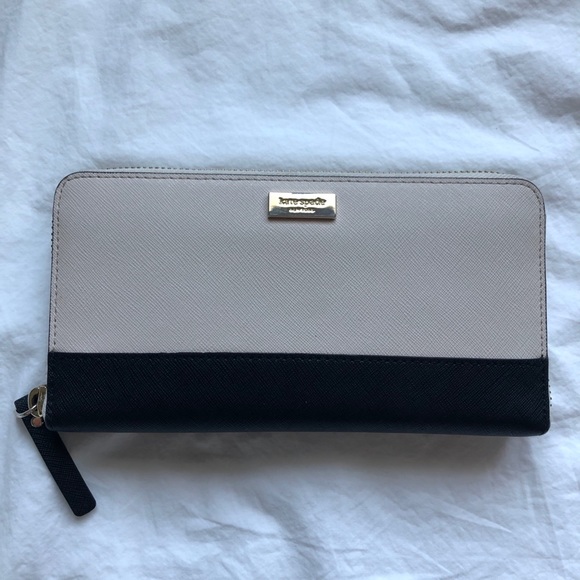 Kate Spade wallet - black and beige/stone - Picture 1 of 10